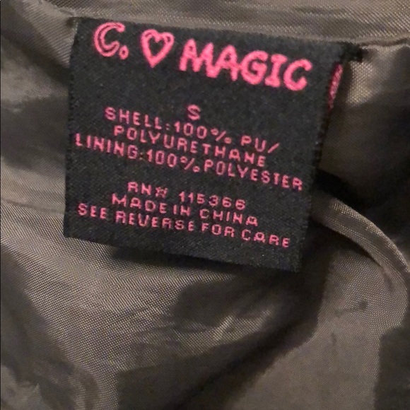 Moto Gray Pleather Motorcyle Jacket Small - Picture 4 of 5